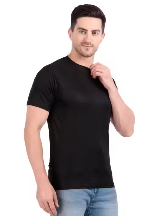 DryFit Sweat-Wicking Activewear Solid Multicolour Men’s T-Shirt – Pack of 4