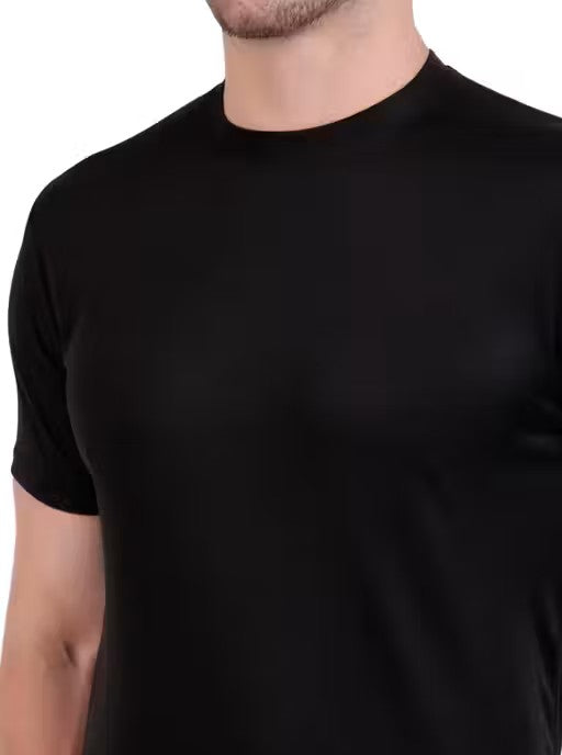 DryFit Sweat-Wicking Activewear Solid Multicolour Men’s T-Shirt – Pack of 4
